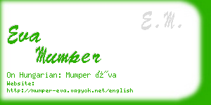 eva mumper business card